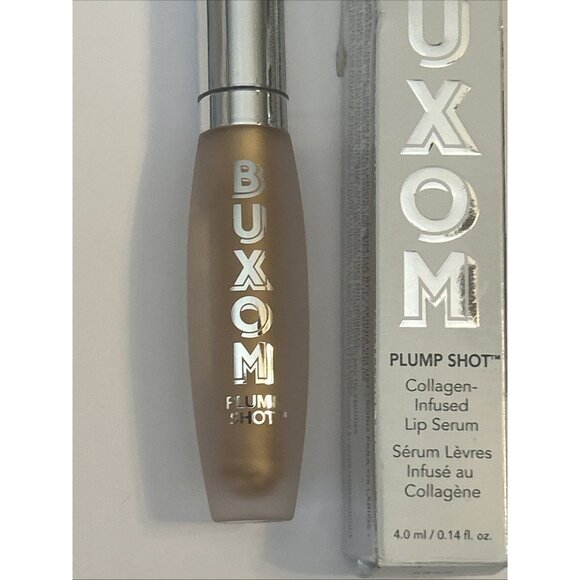 BUXOM PLUMP SHOT COLLAGEN INFUSED LIP SERUM filler GILT (gold) shimmer 0.14 OZ - Picture 5 of 8